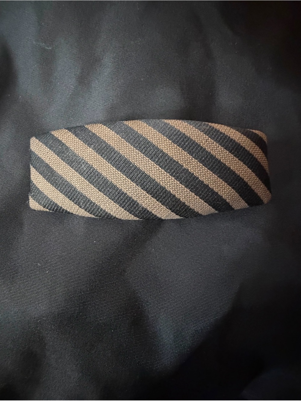 FENDI Hair Clip / Barrette in Classic Striped Fendi Pattern.